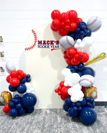 Simple Balloon Garland + Arch Backdrop